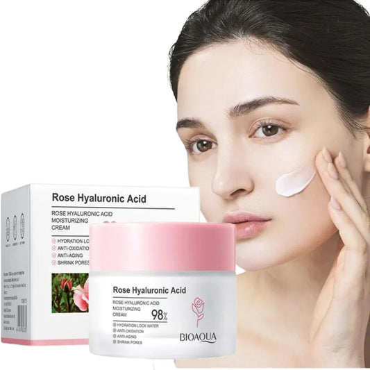 Crema Facial De Rosas Bioaqua®️